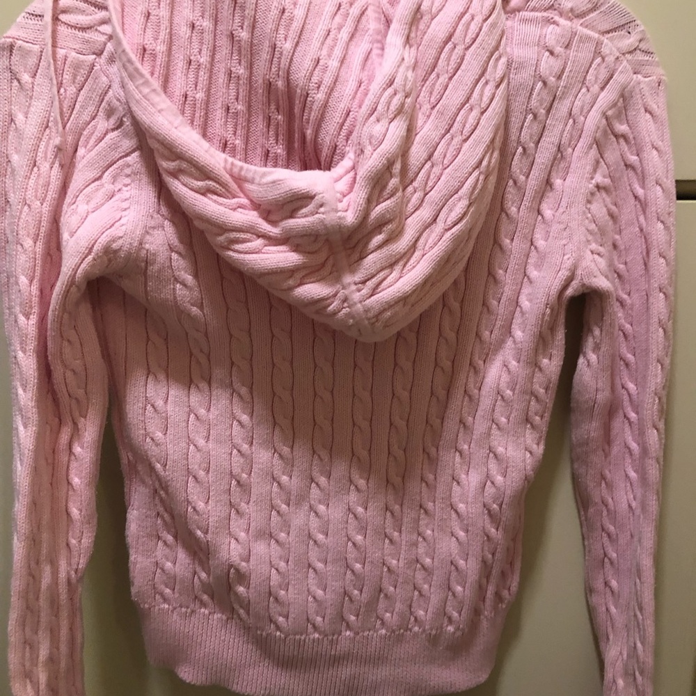 Lilly Pulitzer Pink Cable knit zip up
